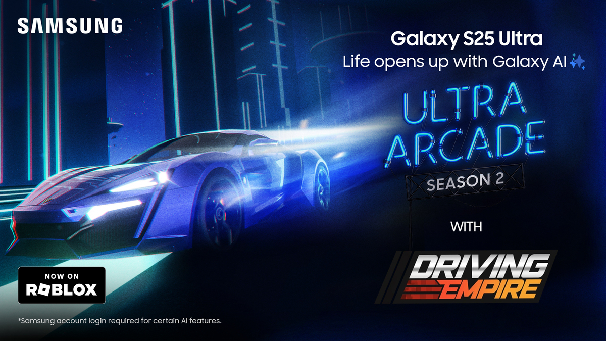 Driving Empire Creates Custom Track to Launch the Samsung Galaxy S25 Ultra on Roblox